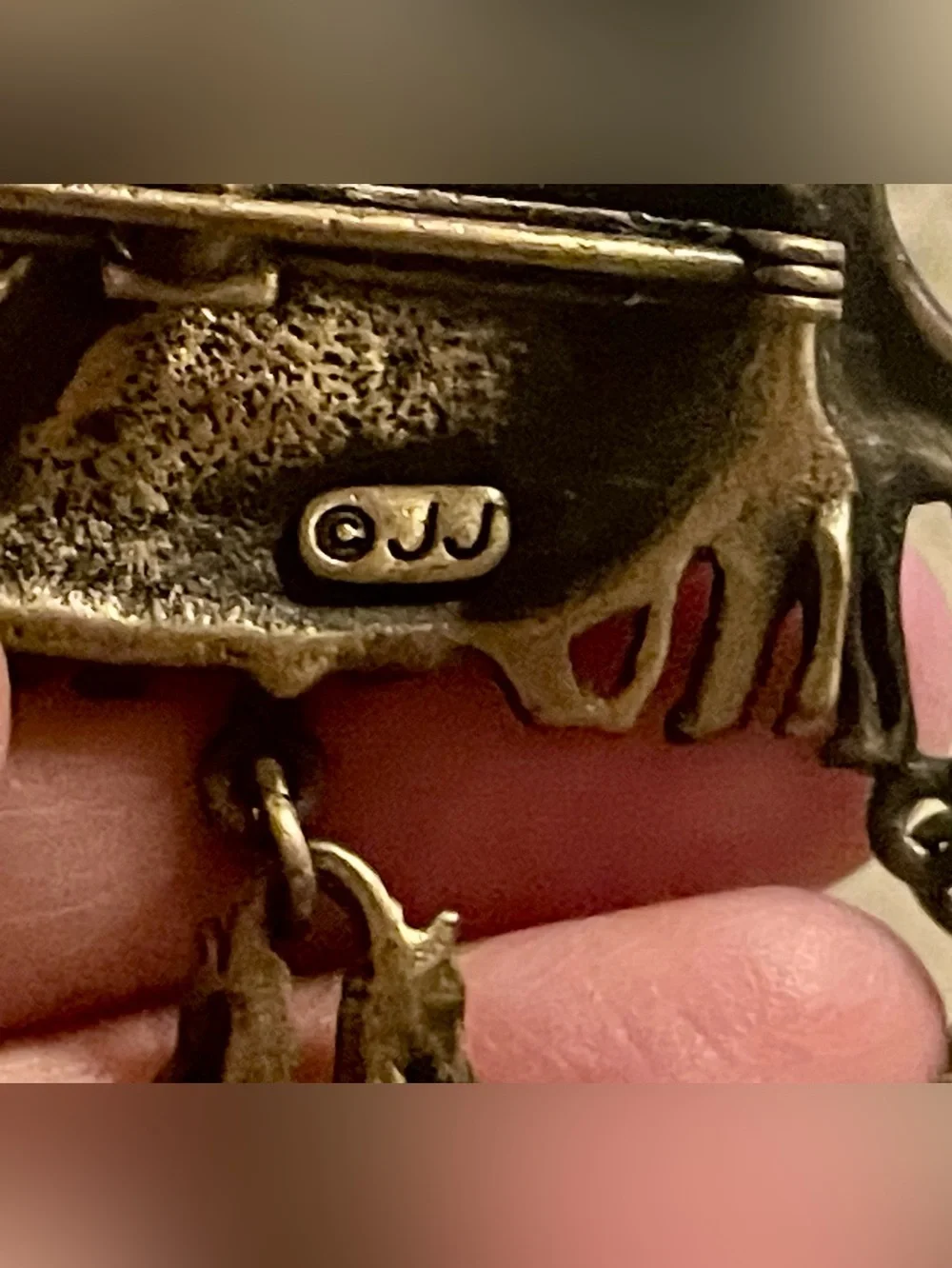 Noah's Ark Animal Charm Brooch in Brass Tone